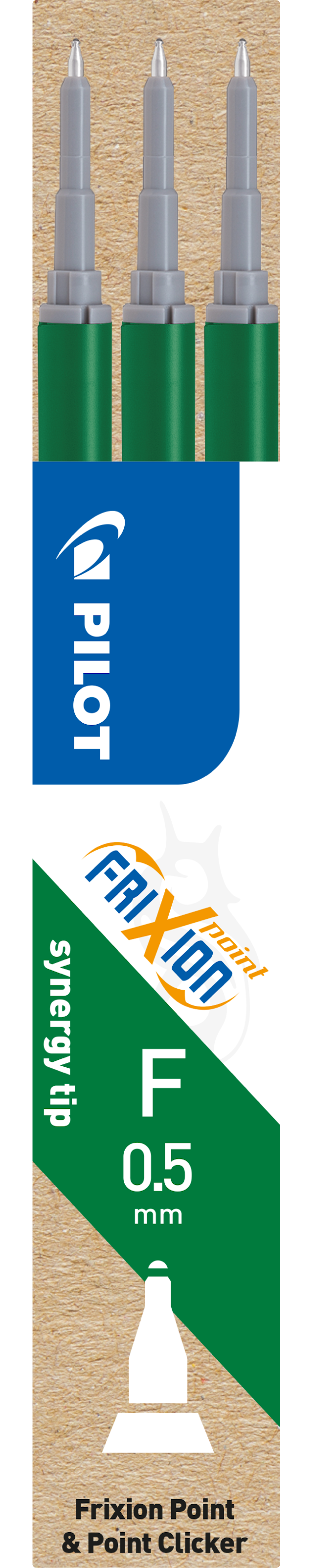 Produktbilde 1 for Patron Refill Frixion Point 0,5 mm Grønn 3 stk. Pilot