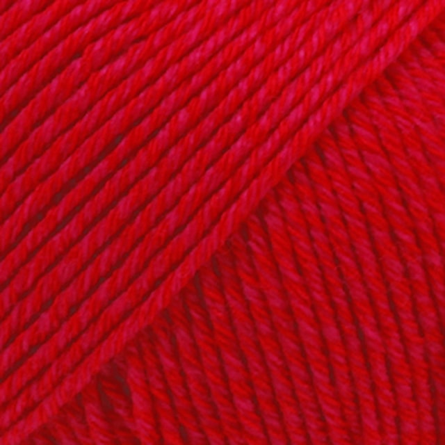 Cotton Merino Uni Colour Garn Ullmiks 50 g Rød 06 Drops