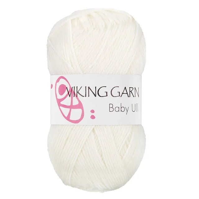 Baby Ull 50 g valkoinen Viking Garn