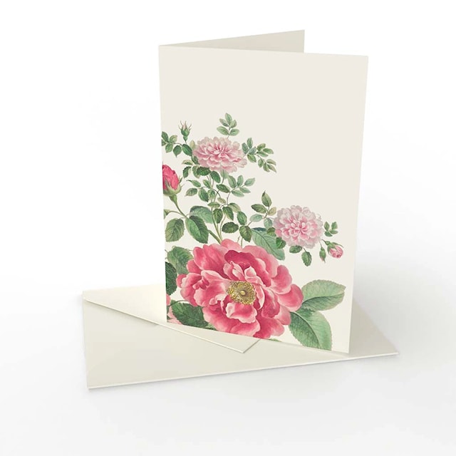 Kort dubbelt med kuvert Ros 1-pack Gullers