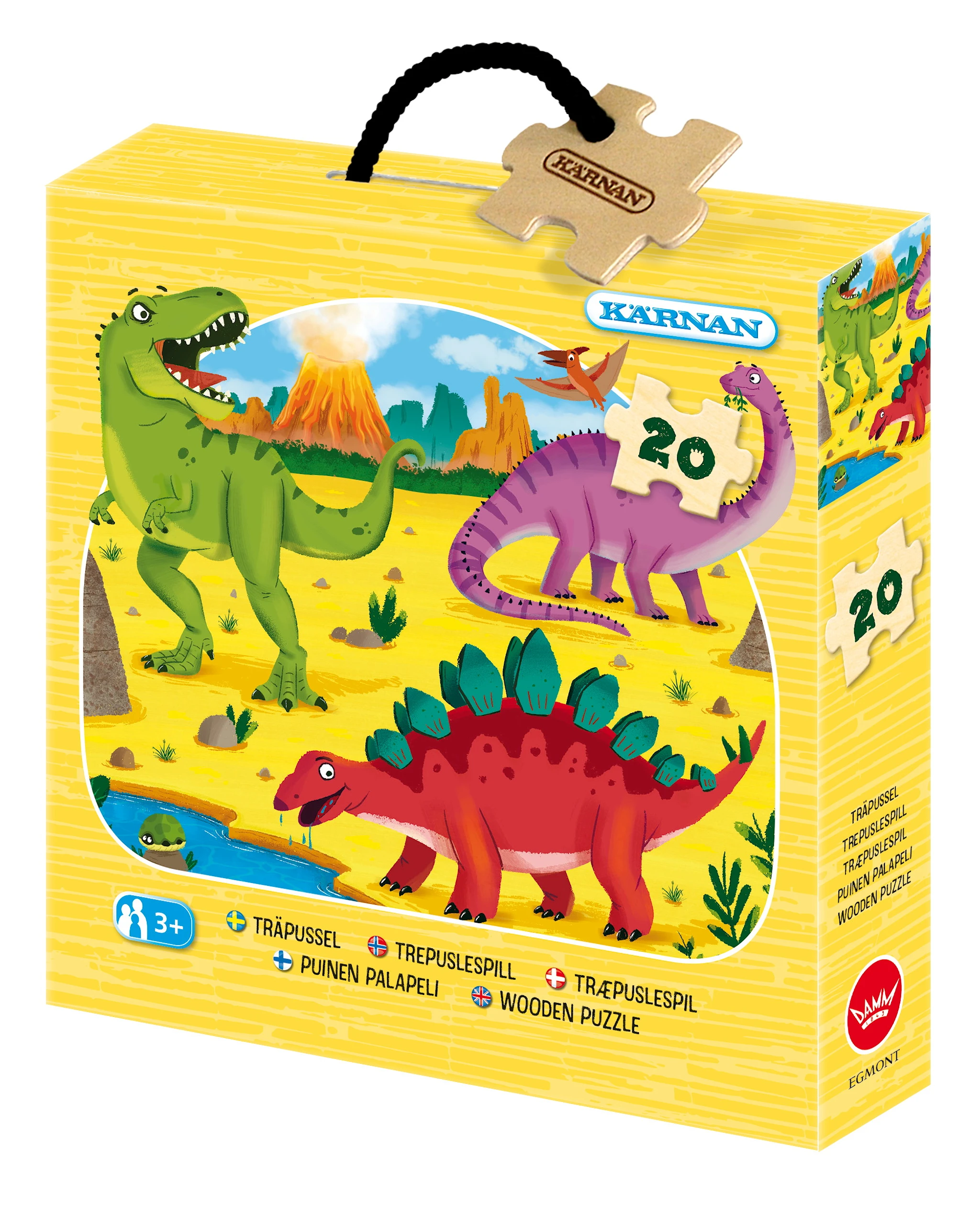 Produktbilde for Trepuslespill Dinosaurer 20 brikker, Kärnan