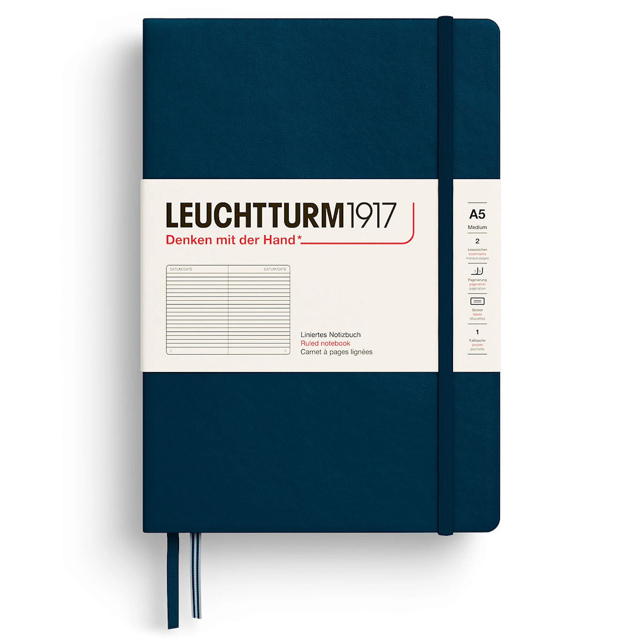 Produktbilde for Notatbok A5 Hard Linjert Deep Sea Leuchtturm1917