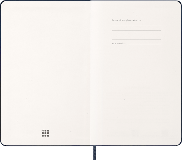 Tuotekuva 3 - Kalenteri 2026 Classic Hard 12M Week Note Large Sapphire Blue Moleskine