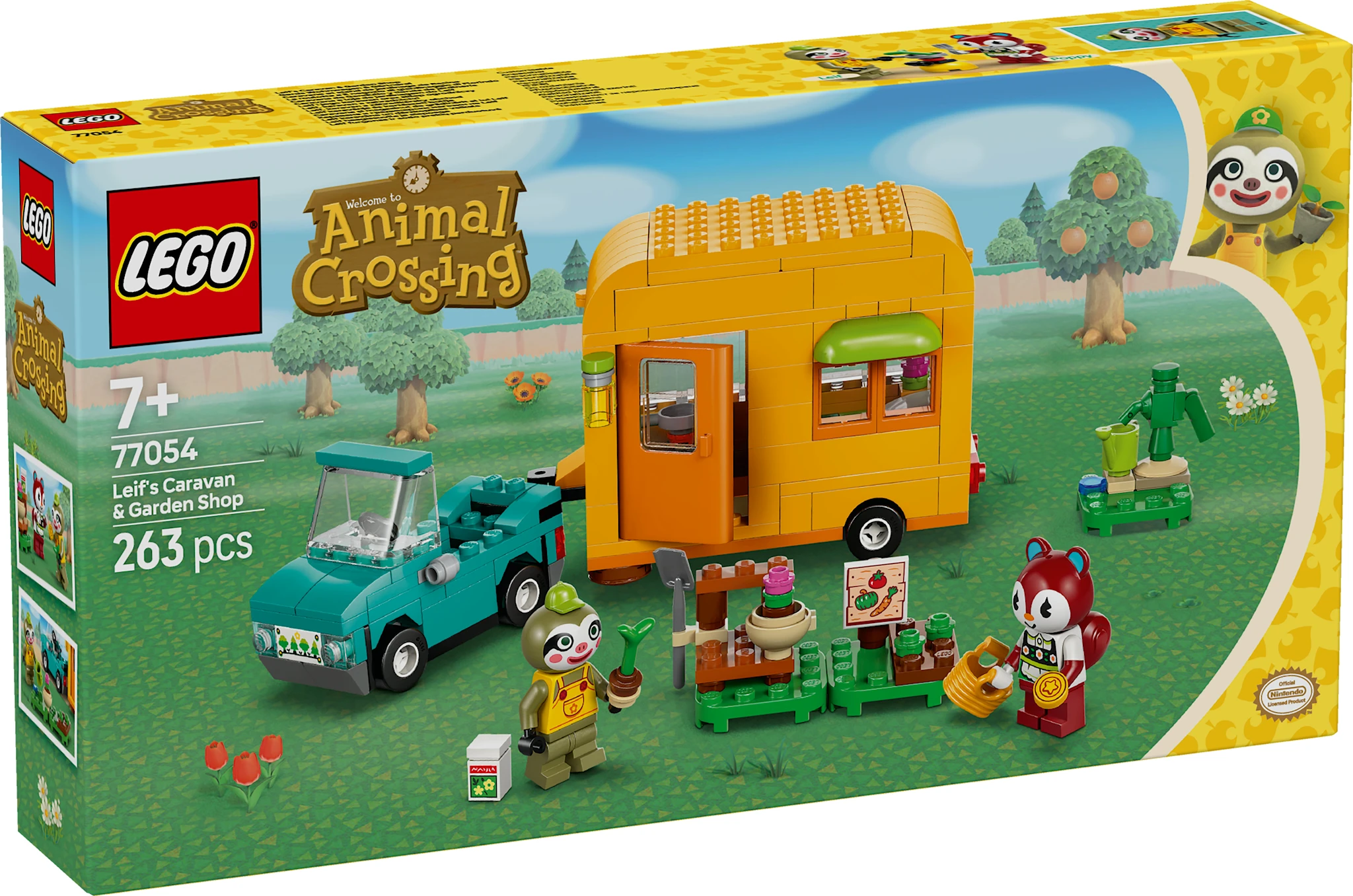Tuotekuva ille Leif, asuntovaunu ja puutarhakauppa LEGO® Animal Crossing (77054)
