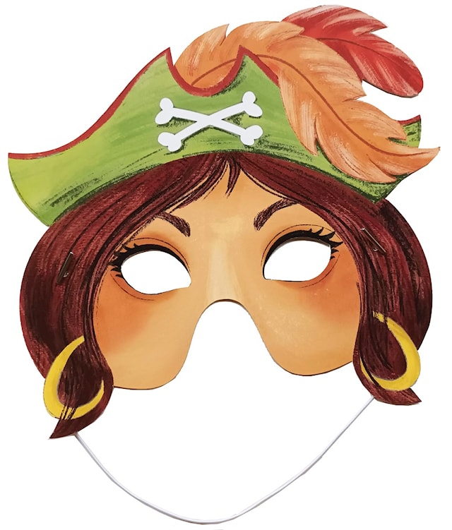 Produktbild 6 för Ansiktsmasker och skattjakt Pirater 5-pack Fridolin