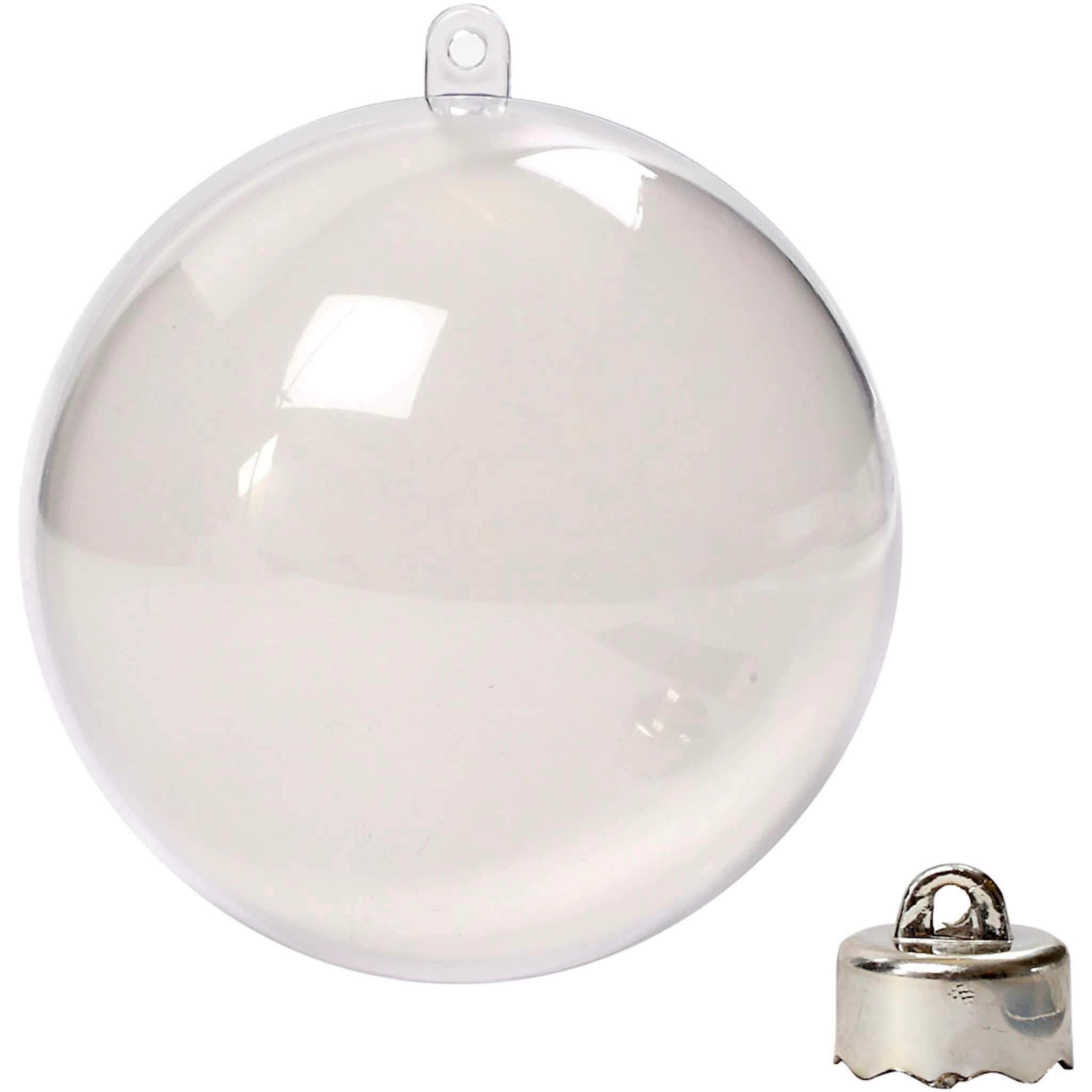 Produktbild för Dekorationskulor 8 cm Transparent Plast 5-pack