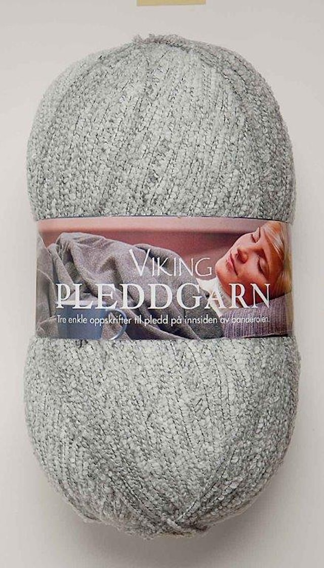 Pleddgarn Garn Akrylmix 350 g Ljusgrå 713 Viking Garn