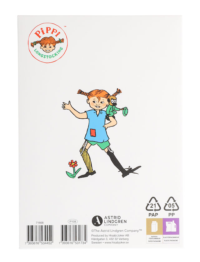 Produktbilde 2 for Bursdagskort Gratulerer med dagen 10x17 Pippi Langstrømpe