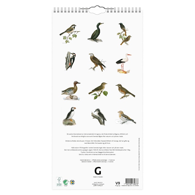 Produktbild 3 för Familjekalender Fåglar 2026