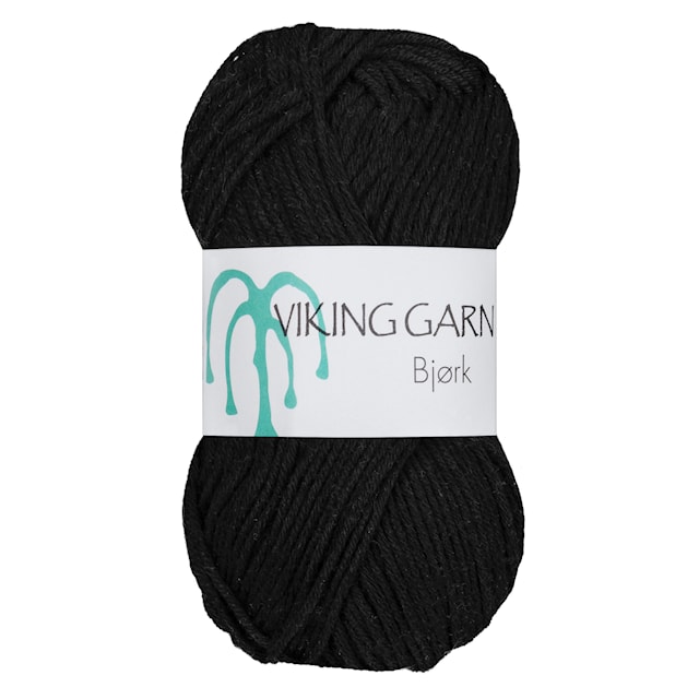 Bjørk 50 g Sort 503 Viking Garn
