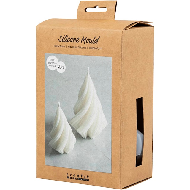Produktbild 5 för Silikonform för gjutning Julgranar höjd 8 + 11 cm 2-pack Creativ Company