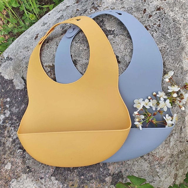 Produktbilde 2 for Silikon smekke 2-pakning blå-okra Summerville