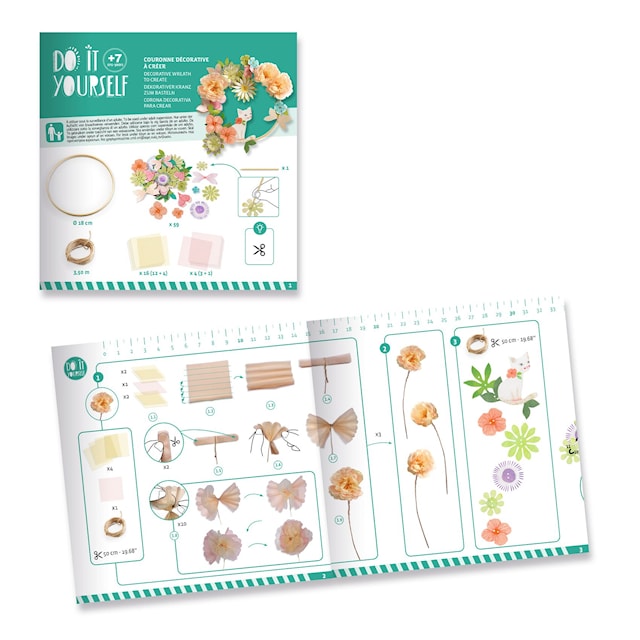 Produktbilde 2 for DIY-sett blomsterkrans i papir og bambus Djeco