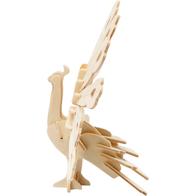 Produktbilde 2 for 3D konstruksjonsfigur, påfugl, str. 10x20,5x17,5 cm, 1 stk.