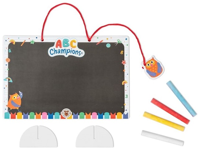 Produktbild 1 för Griffeltavla ABC med 4 färgkritor 16x24 cm Trendhaus