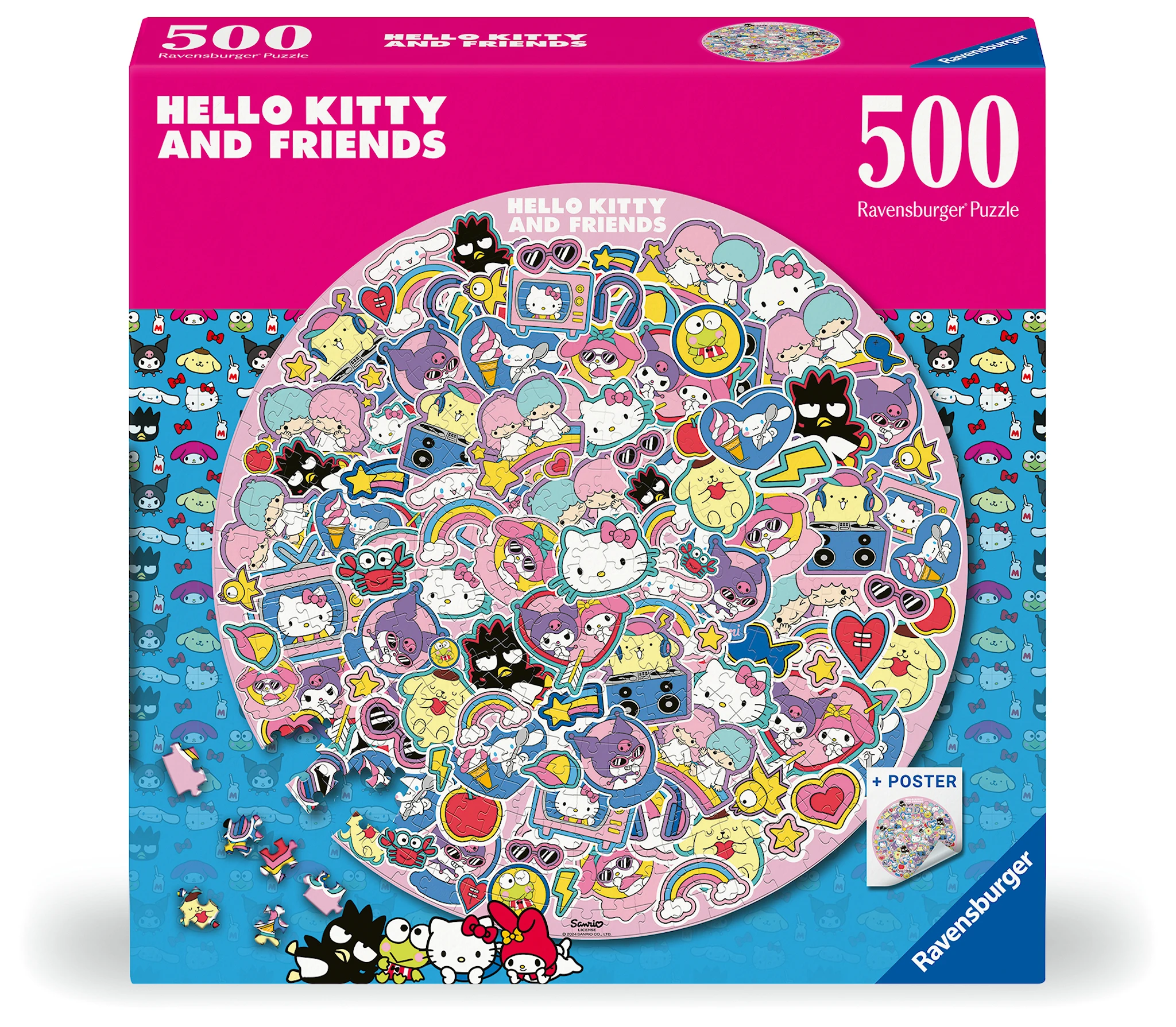 Produktbild för Hello Kitty Circular Pussel 500 bitar, Ravensburger
