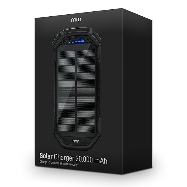 Produktbild 4 för QI Solar Powerbank 20.000 mAh, Mikamax