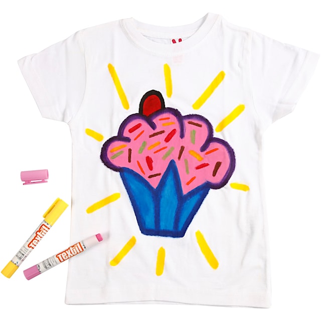 Tuotekuva 4 - Playcolor tekstiiliväripuikko, Pit. 14 cm, värilajitelma, 5 g, 6 kpl/ 1 pkt