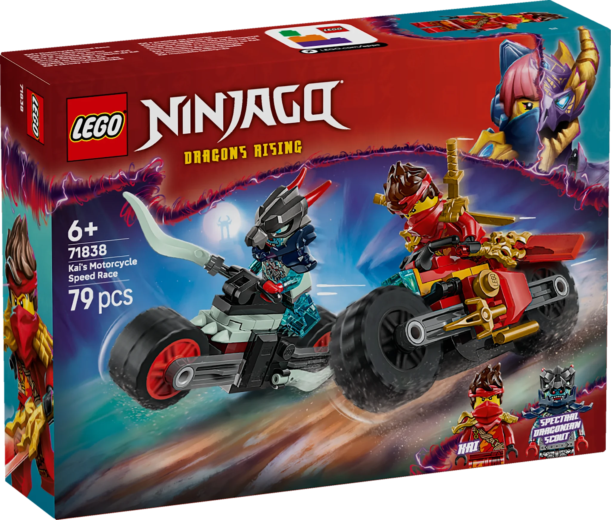 Tuotekuva ille Kain vauhdikas moottoripyöräkisa LEGO® Ninjago (71838)