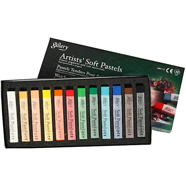 Produktbild 1 för Torrpastell 10 mm 12 Färger