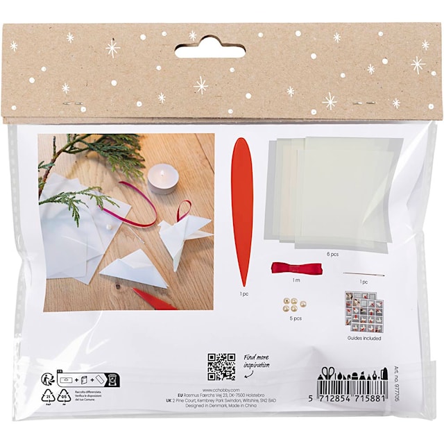 Produktbild 2 för DIY Kit Julpyssel skapa stjärnor och duvor Creativ Company