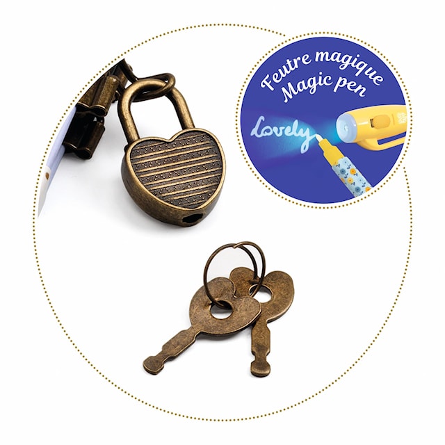 Produktbilde 3 for Dagbok med hengelås og penn med usynlig blekk Djeco