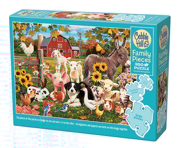 Produktbilde 3 for Puslespill Family Farm (Family) 350 brikker, Cobble Hill