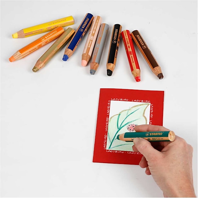 Produktbilde 7 for Woody 3-i-1 mixade färger L: 11 cm 16 mm 10 mm 10 stk. Stabilo