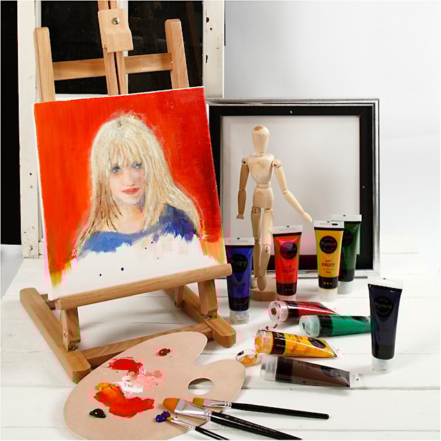 Tuotekuva 3 - Maalausteline, pöytämalli, Kork. 76 cm, Lev: 27,5 cm, 1 kpl