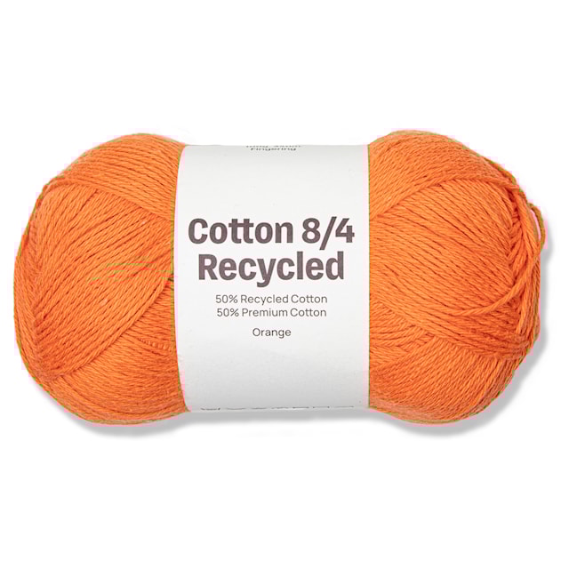 Cotton 8/4 Garn 100 g Recycled Orange A087 Adlibris