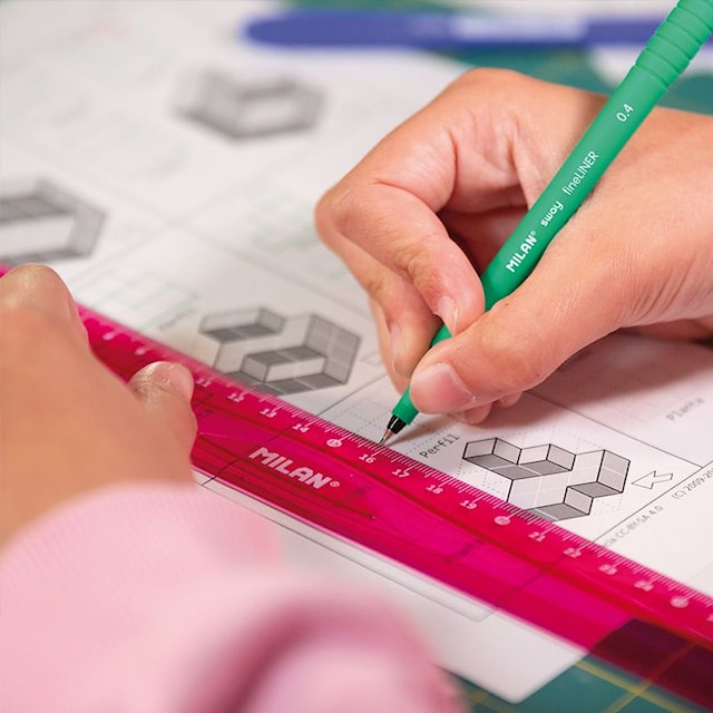 Produktbilde 4 for Fleksibelt linjalsett Rosa MILAN