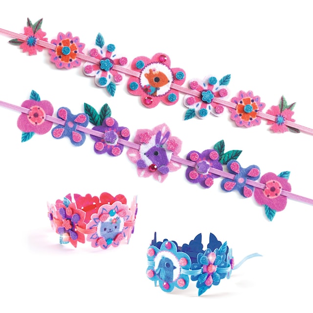 Produktbilde 1 for DIY-sett glitterarmbånd 4 stk Djeco