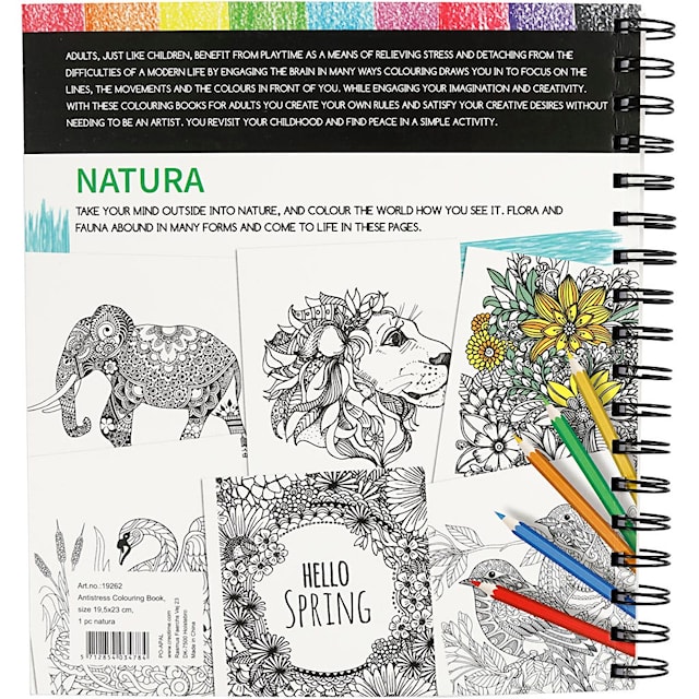 Produktbild 6 för Målarbok Antistress Natura 64 sidor Creativ Company
