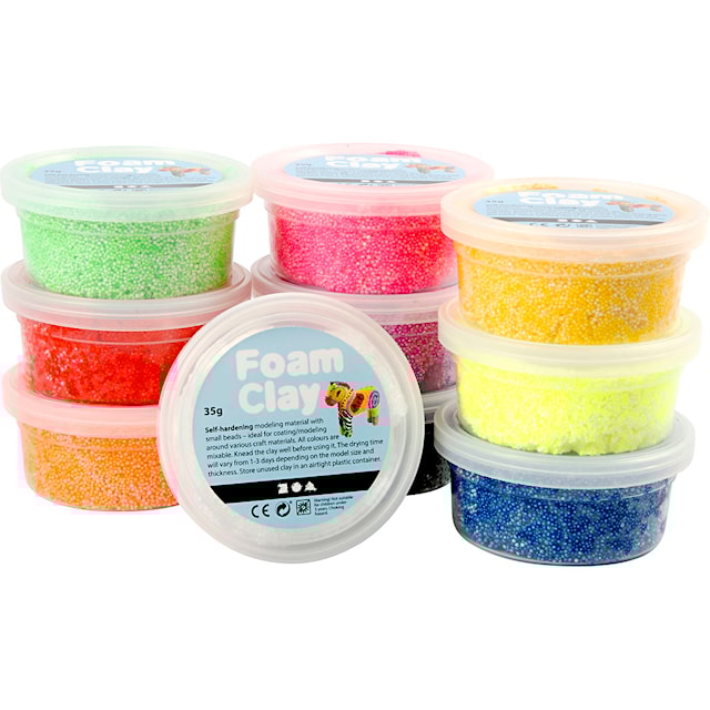 Produktbilde 3 for Foam Clay® , ass. farger, 10x35 g/ 1 pk.