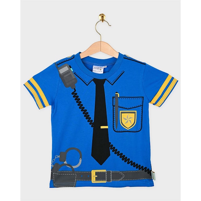 Produktbild 2 för Polis T-shirt 98-104 cl Bomull Den Goda Fen