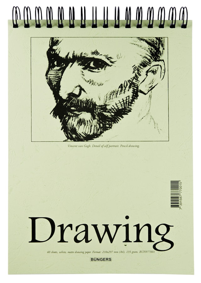 Tuotekuva 1 - Piirustuslehtiö A4 135g 40 sivua Bungers