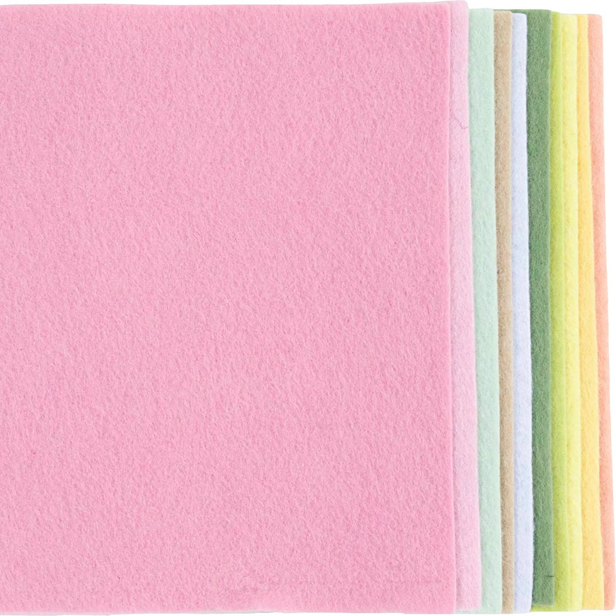 Produktbilde for Hobbyfilt, A4, ark 210x297 mm, tykkelse 2 mm, pastellfarger, 10 stk./ 1 pk.