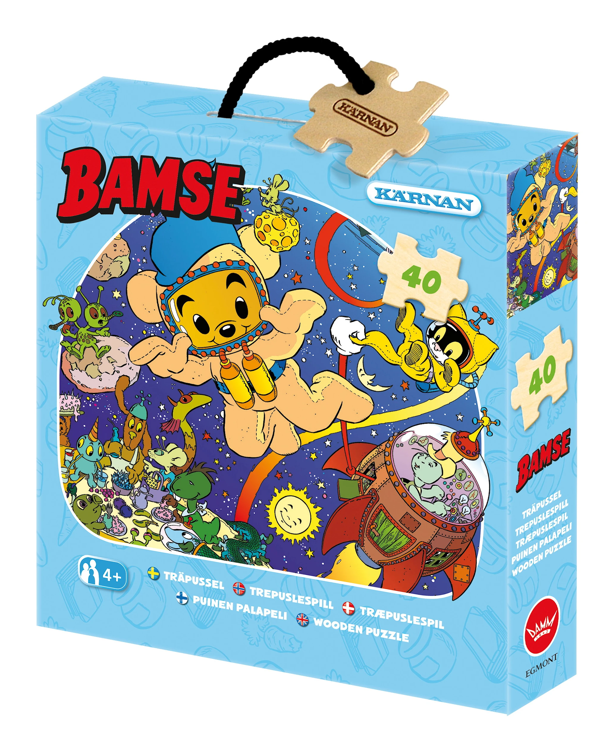 Produktbilde for Trepuslespill Bamse i verdensrommet 40 brikker, Kärnan