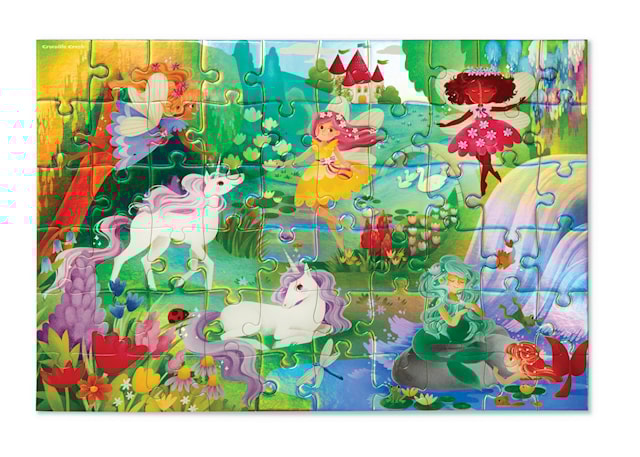 Tuotekuva 2 - Magical Friends -kiiltävä lasten palapeli, 60 palaa, Crocodile Creek