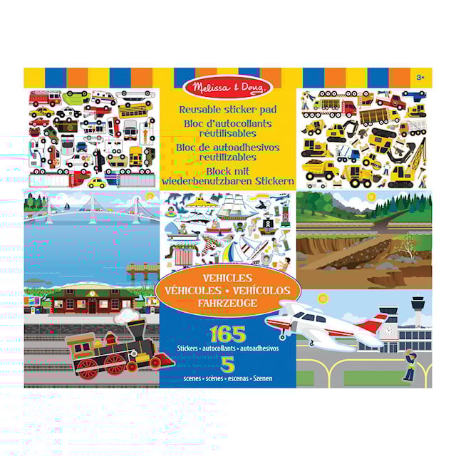 Produktbild 1 för Reusable Sticker Pad Vehicles Melissa & Doug