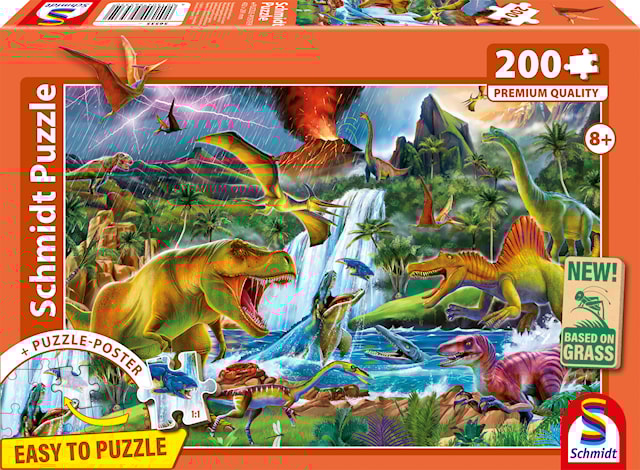 Produktbilde 1 for Puslespill Fortryllende forhistoriske kjemper 200 brikker Schmidt