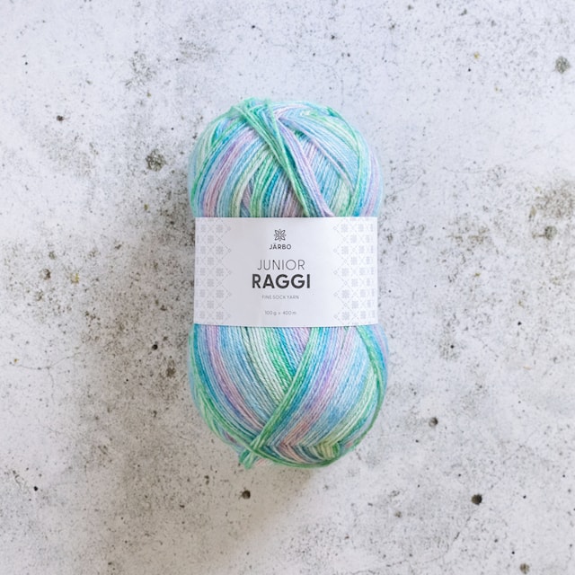 Produktbild 1 för Junior Raggi Garn Ullmix 100 g Stripe Delight Järbo