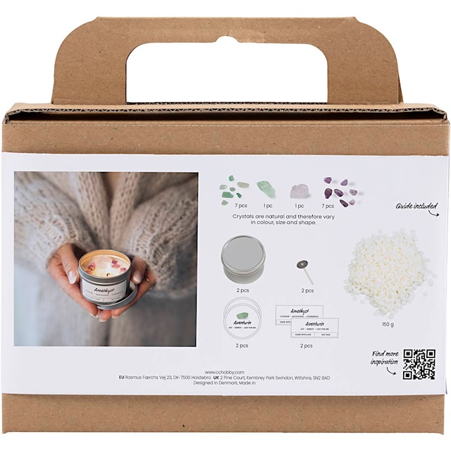 Produktbild 2 för DIY Kit Ljusgjutning Sojaljus med kristaller Creativ Company