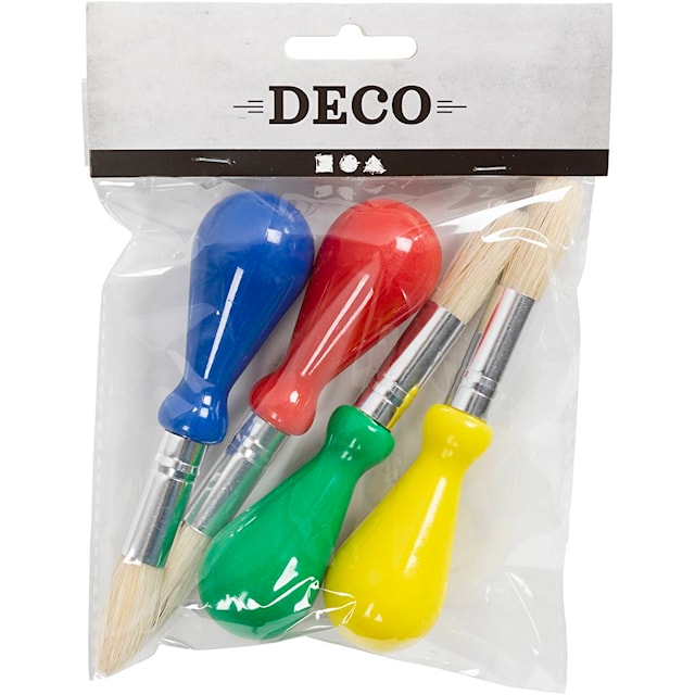 Produktbild 1 för Barnpenslar 13 mm Mix 4 st