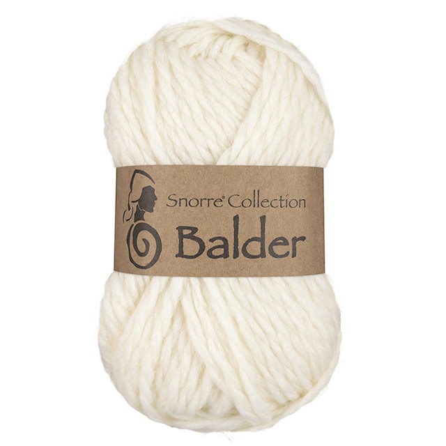 Balder Enfargede Ull 50g Hvit 800, Viking Snorre