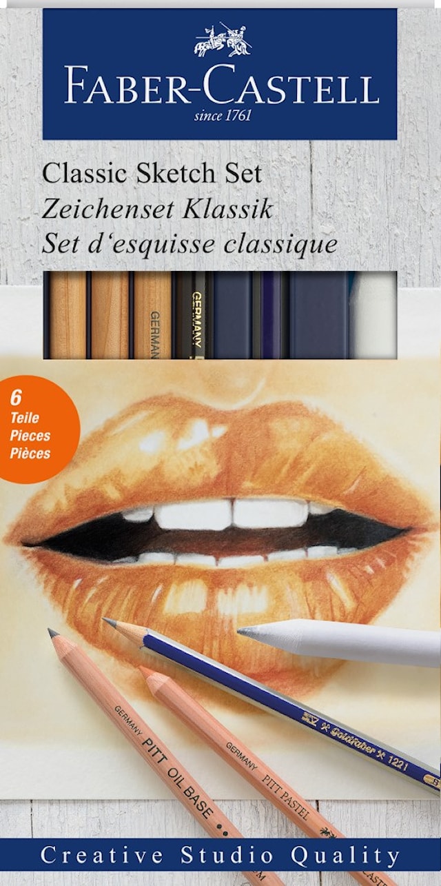Produktbild 1 för Skiss Set 6-p Goldfaber Classic, Faber-Castell