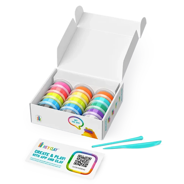 Produktbild 2 för Modellera Exotiska Djur 15-pack lufttorkande Hey Clay