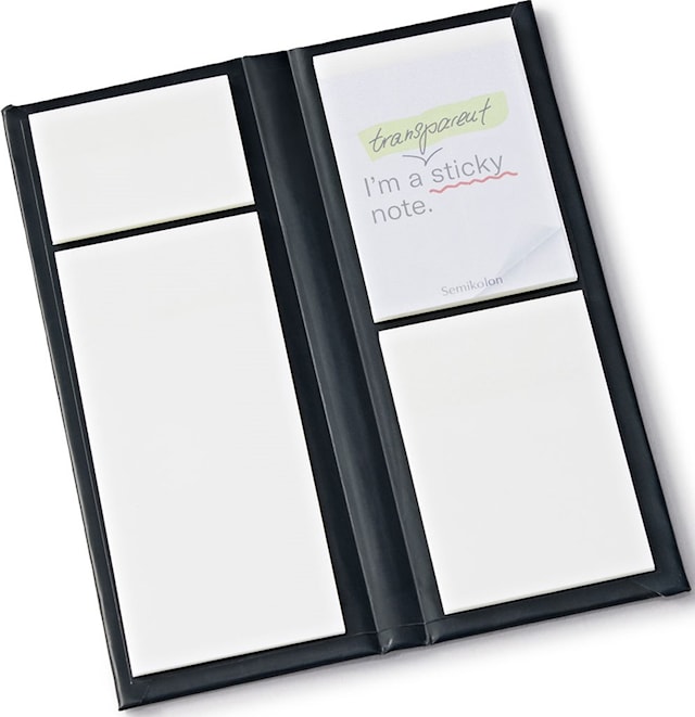 Produktbilde 1 for Notisfliker transparente i PP tre størrelser 200 stk Semikolon