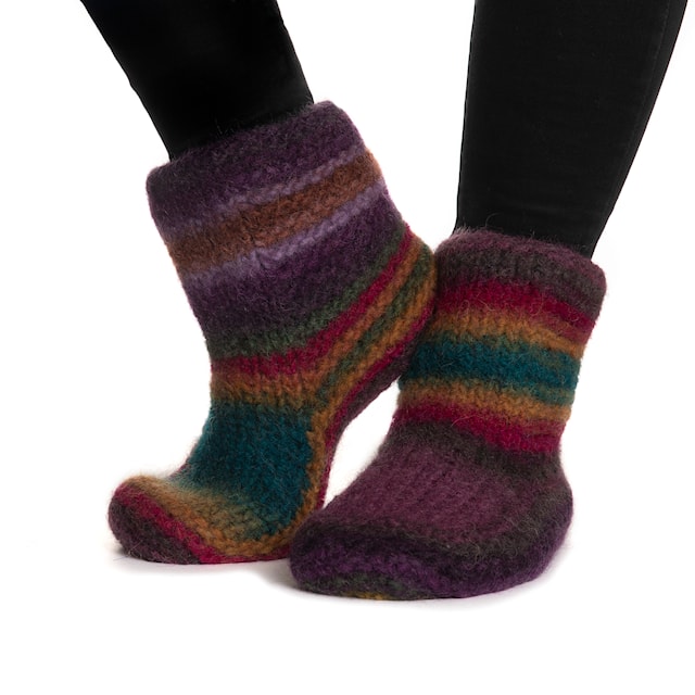 Produktbild 2 för Naturgarn 50 g Multi lila/jade 656 Viking Garn