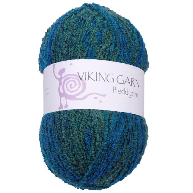Pleddgarn 350 g sininen/vihreä Viking Garn